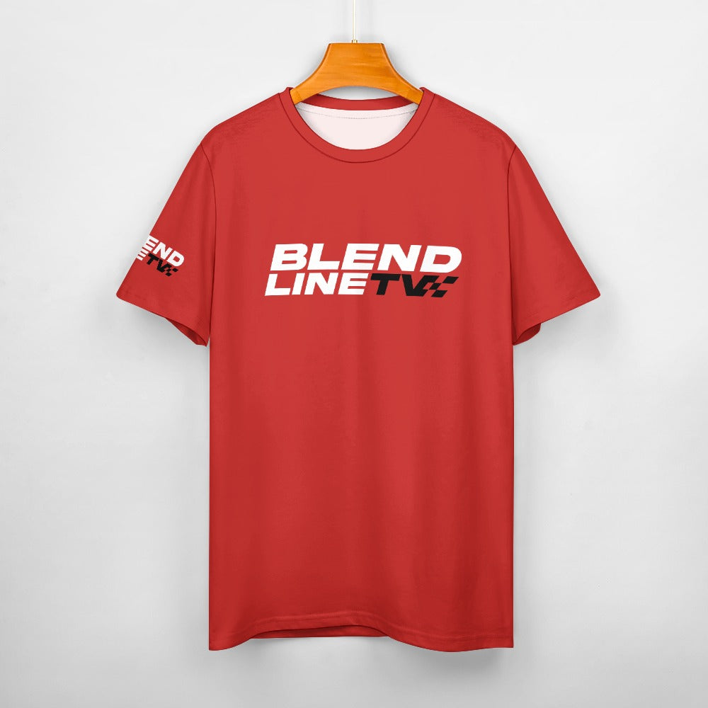 BLENDLINE TV 100% Cotton T-shirt - red / white logo