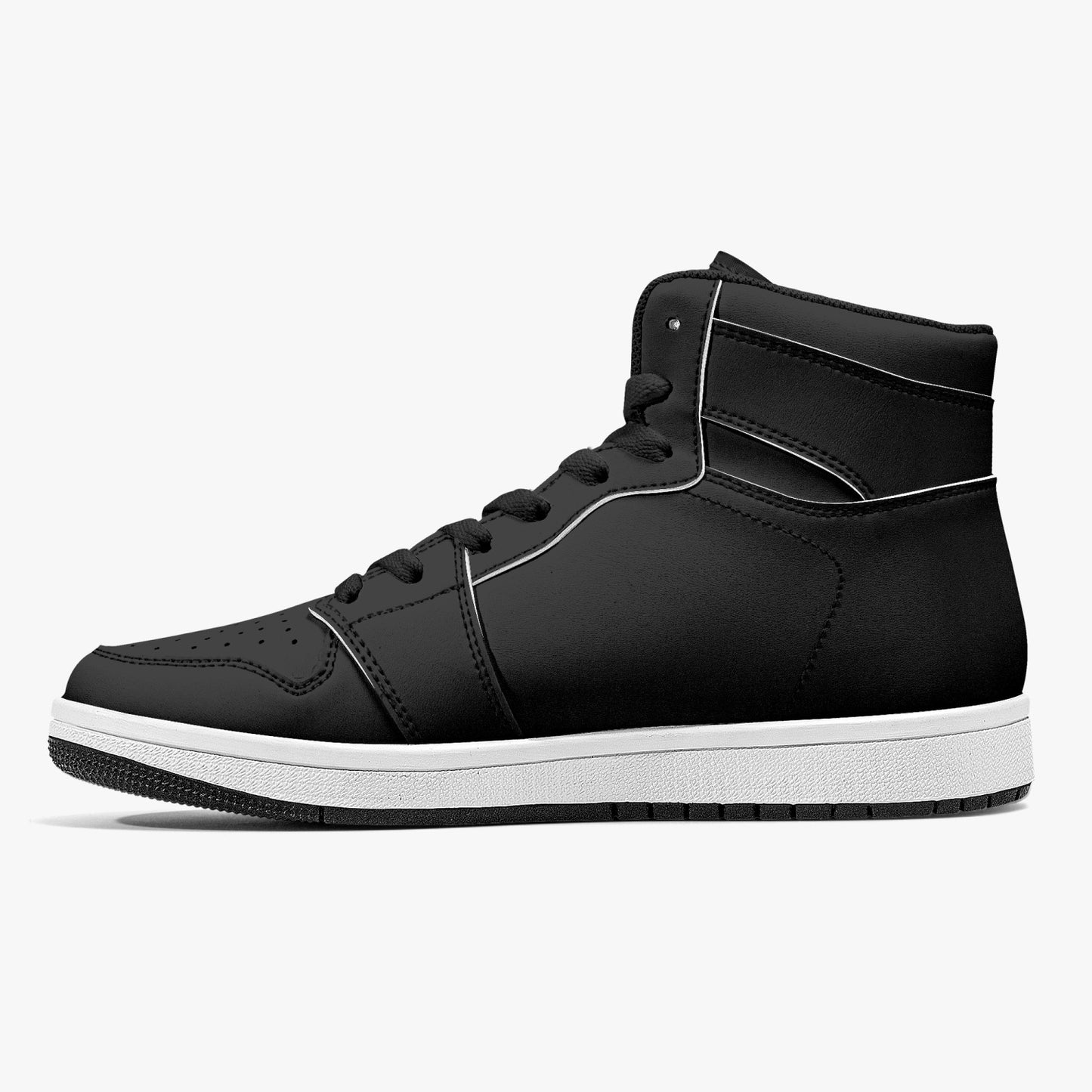 CIRCUITO MIKE G - High-Top Leather Sneakers - full carbon