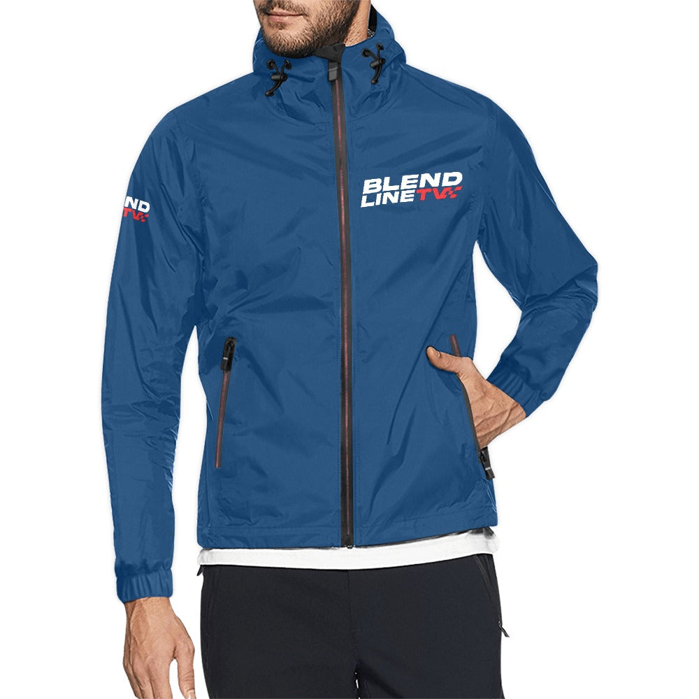 BLENDLINE TV Waterproof hooded windbreaker jacket - navy