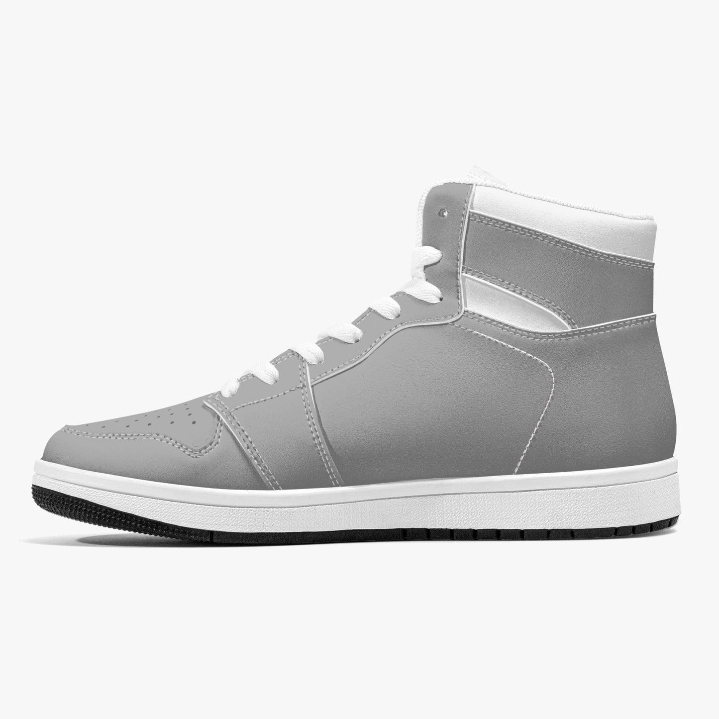 CIRCUITO MIKE G - High-Top Leather Sneakers - Titanium