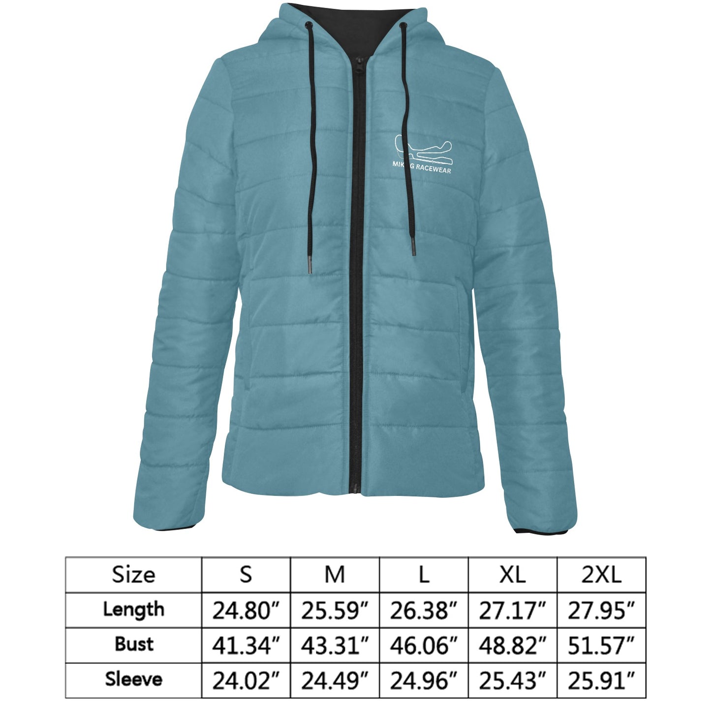 CIRCUITO MIKE G - Women's Hooded puffer jacket - Teal