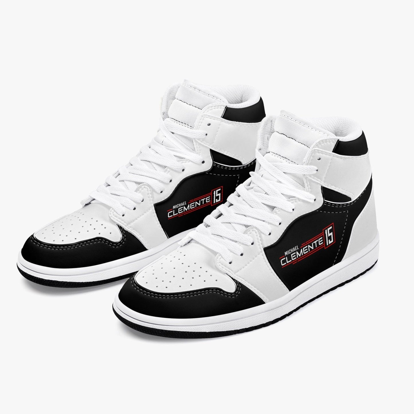 MICHAEL CLEMENTE 15 Ultimate High-Top Leather Sneakers - circuit lace