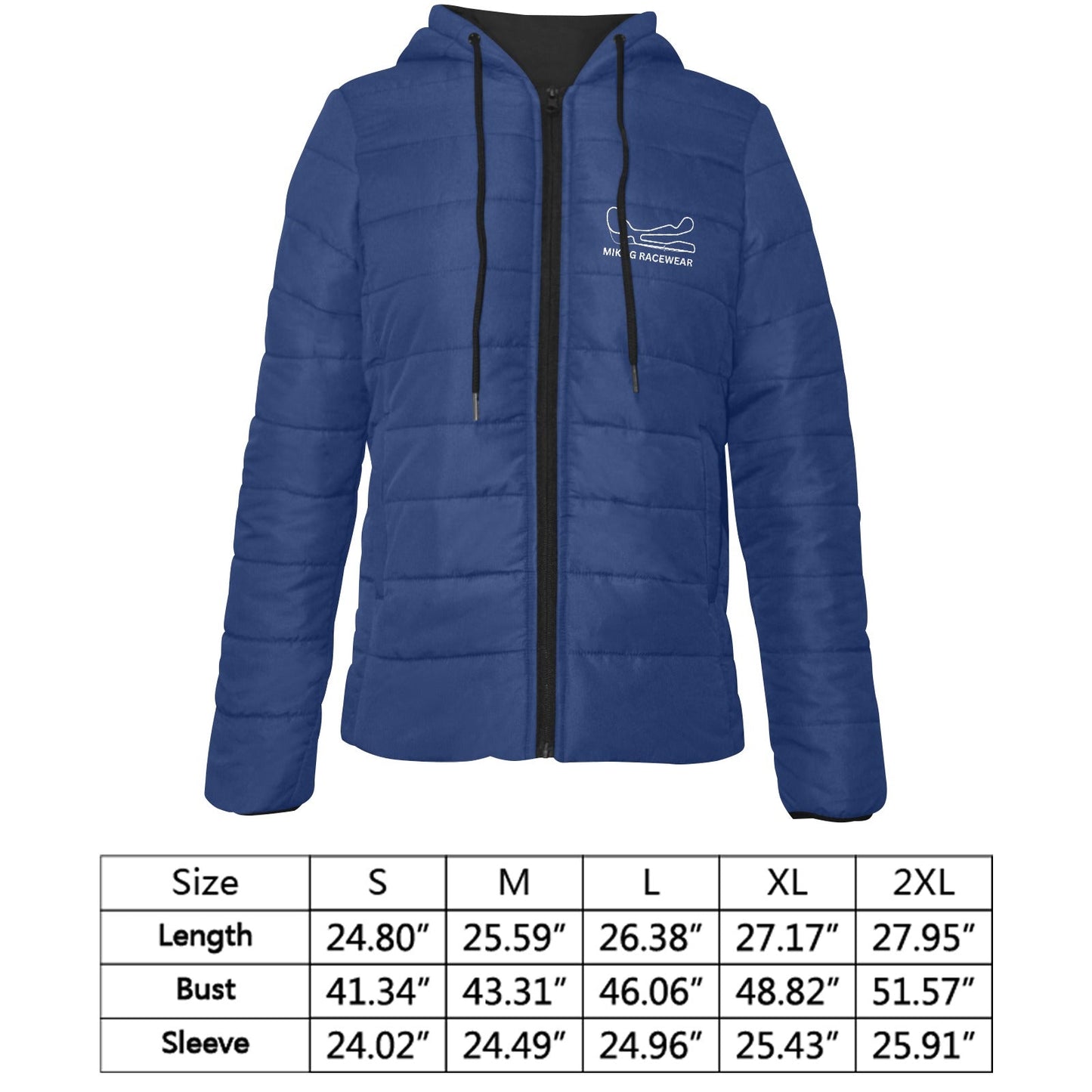 CIRCUITO MIKE G - Women's Hooded puffer jacket - Midnight Blue