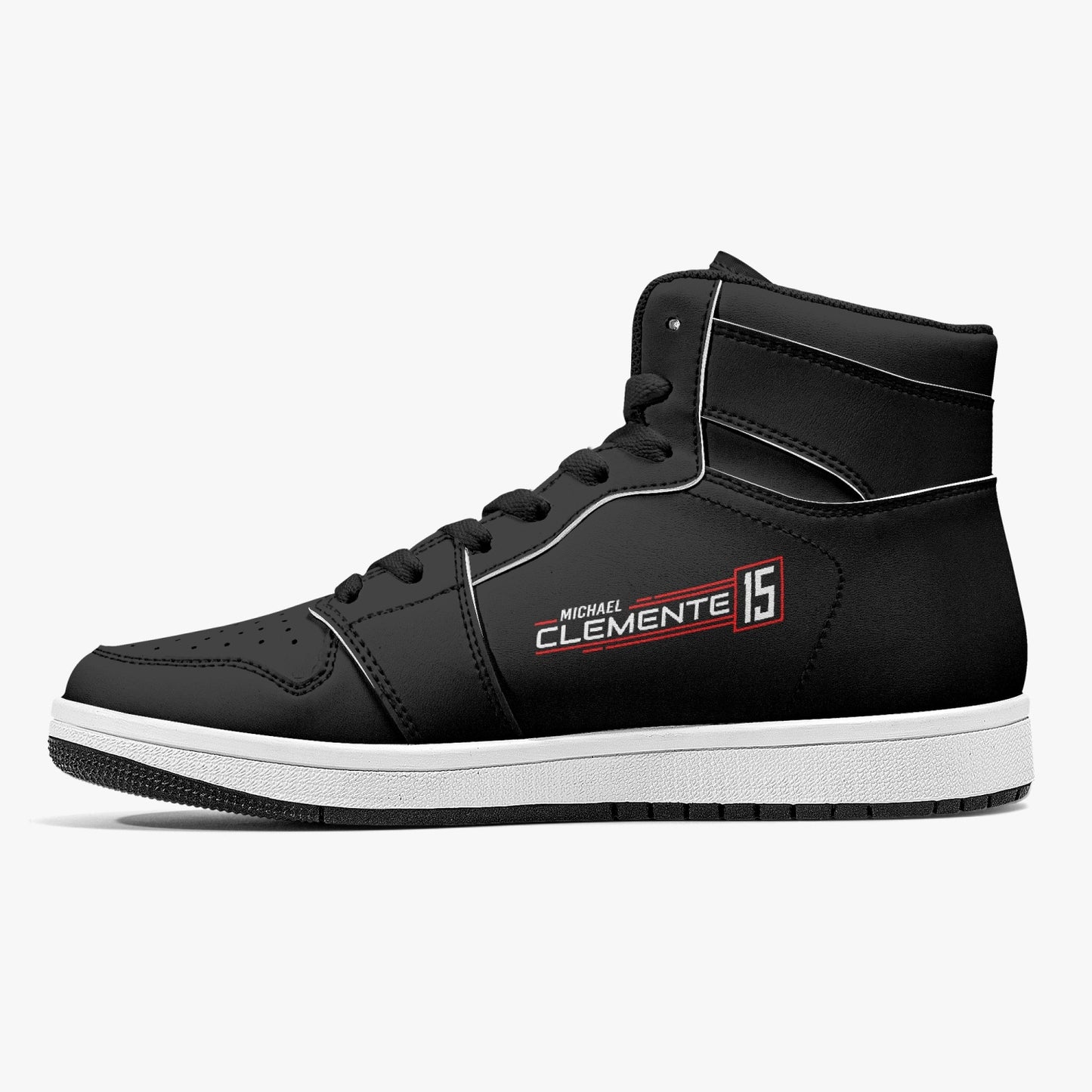 MICHAEL CLEMENTE 15 Ultimate High-Top Leather Sneakers - full carbon