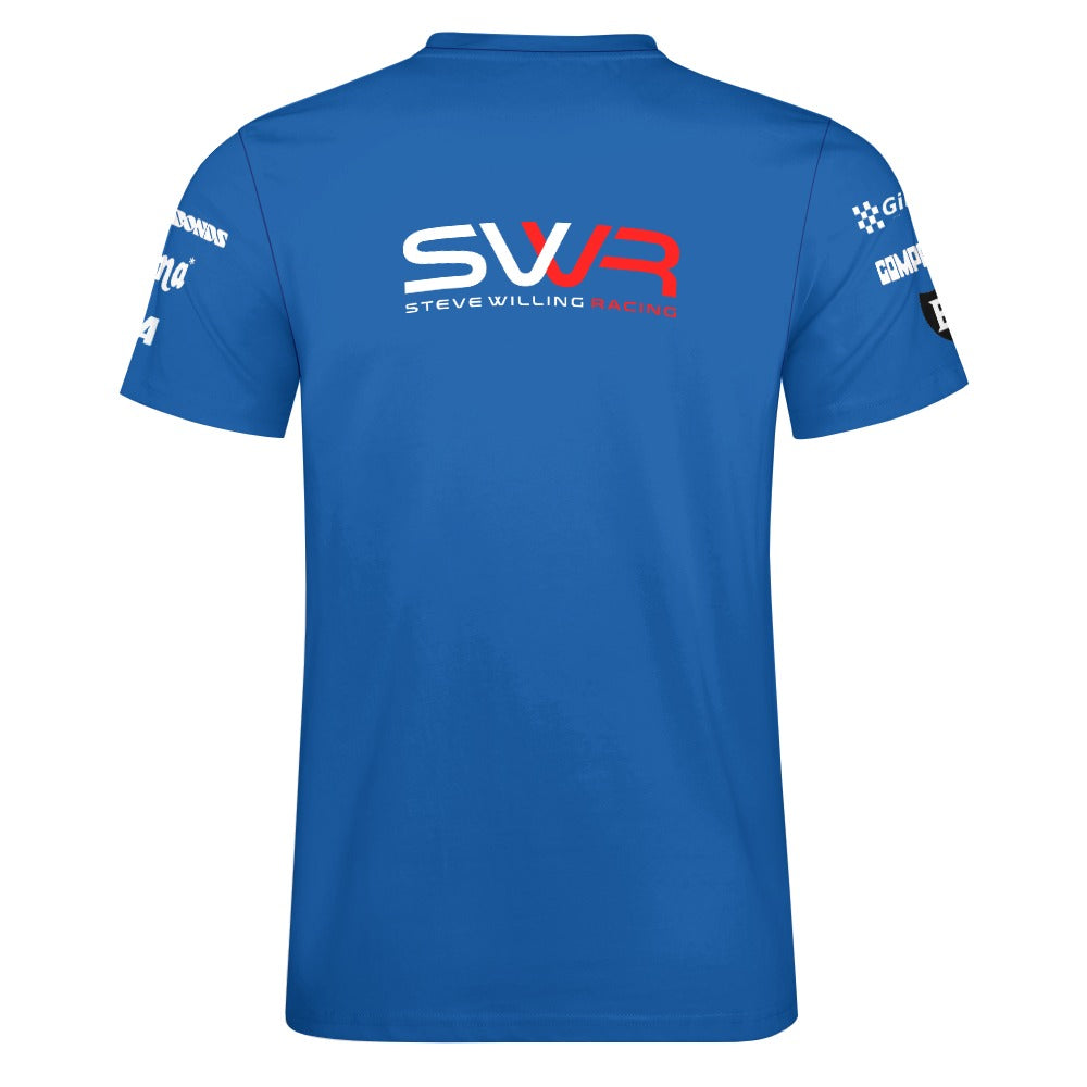 Steve Willing F2 MARCH Cotton T-shirt - V2 blue with red SWR on back