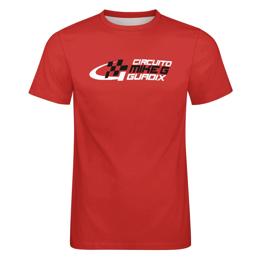CIRCUITO MIKE G GUADIX - Cotton T-shirt - red large logo front carbon Mike G