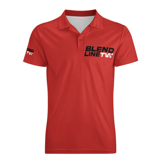 BLENDLINE TV Polo shirt - red / carbon logo