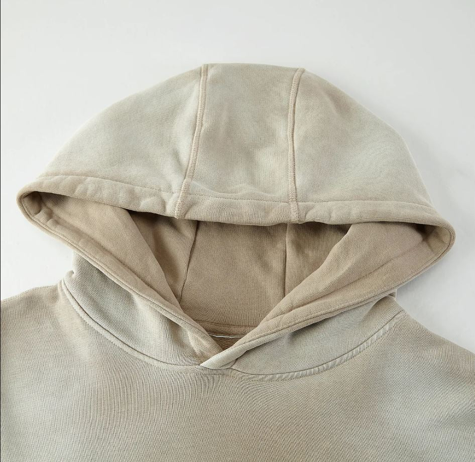 MICHAEL CLEMENTE 15 Stonewashed Effect 100% Cotton Hoodie - sand trap