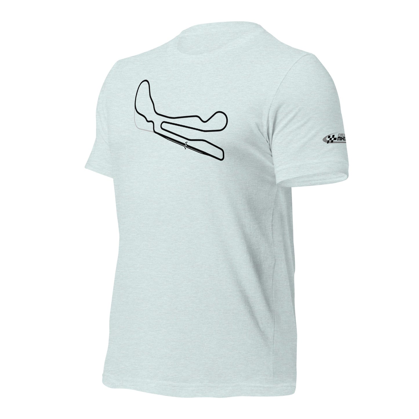 CIRCUITO MIKE G 100% cotton Tee - Track map - Mint Light Grey 7
