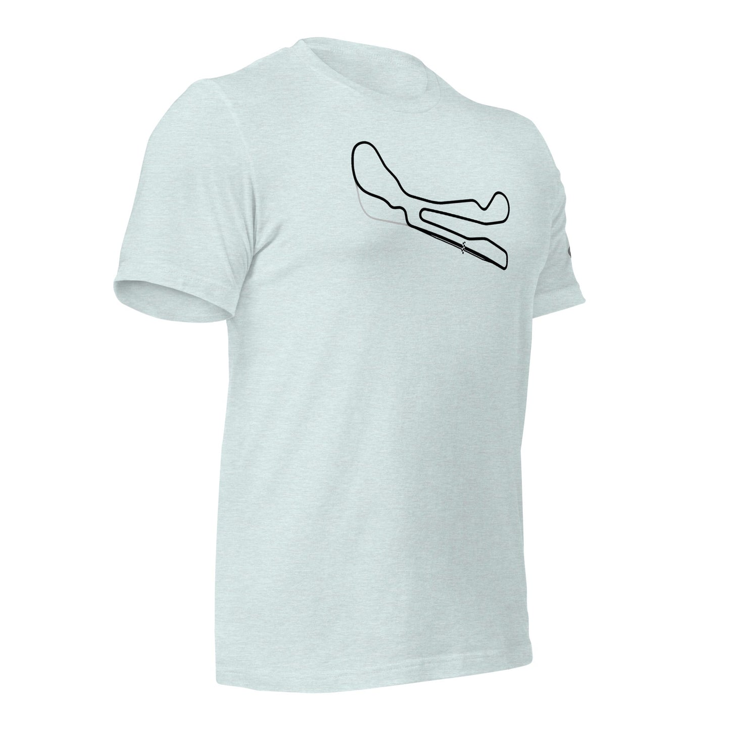 CIRCUITO MIKE G 100% cotton Tee - Track map - Mint Light Grey 7